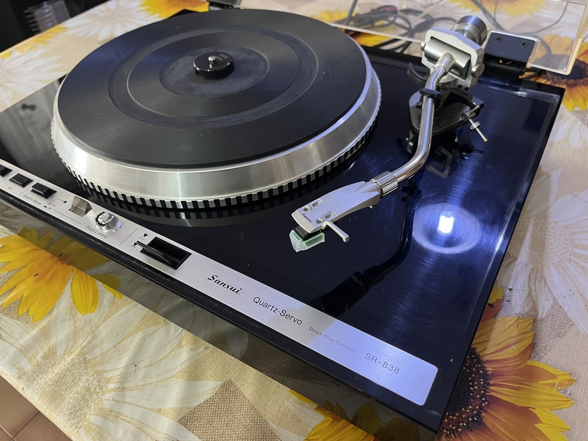 GIRADISCHI D'EPOCA - SANSUI SR-838 QUARTZ-SERVO DIRECT-DRIVE - VINTAGE TURNTABLE - Foto 6