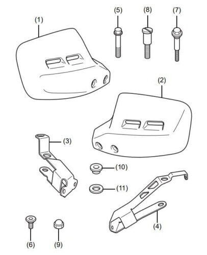 HONDA HANDGUARD KIT 2023-2025 SCL500 SCRAMBLER GENUINE OEM 08P71