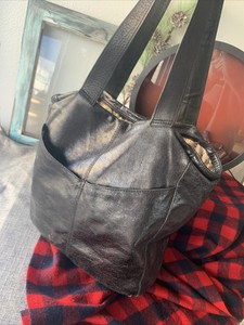 glossy leather bag