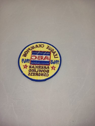 ABC BOWLING PATCH CONGRESSO AMERICANO 1968-1969 LEAGUE CHAMPIONS VINTAGE DA COLLEZIONE - Foto 2 di 2