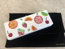 Edie Parker Flavia Fruit Cocktail Frame Clutch Bag White-Color 🍉🍊🍒🍓🍎🍋