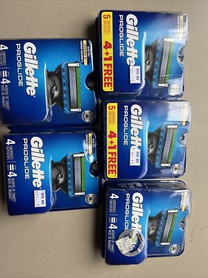 5 Boxes Of Gillette Proglide Razor Blade Refills Cartridges 22 Total Refills New