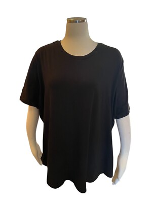 Terra & Sky Black 3x 24W 26W Top Stretch Short Sleeve Casual Comfort