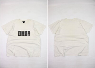 DKNY Donna Karan 90s Vintage Made in U.S.A. Reflective Big Logo T