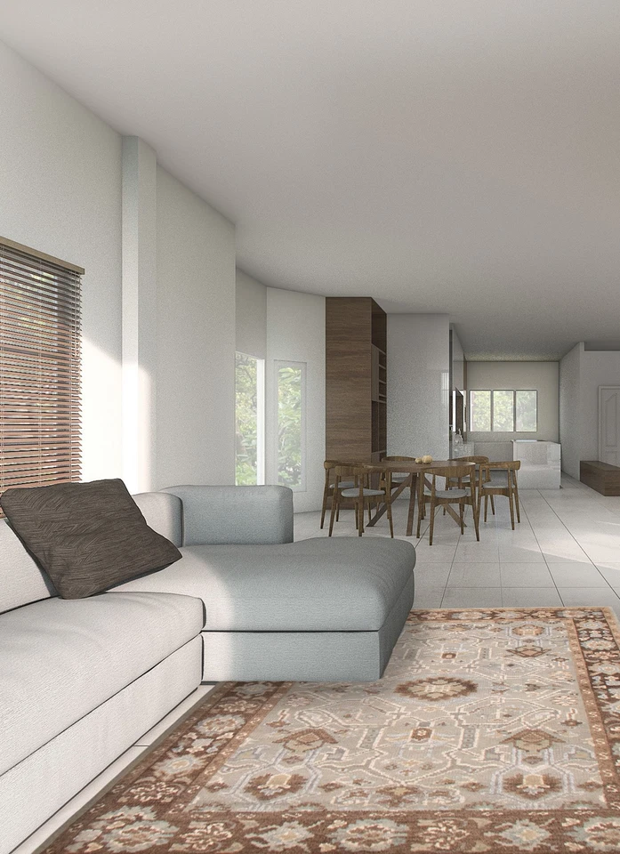 Традиционный винтажный восточный ковер ручной вязки 5 футов 2 дюйма x 7 футов 6 дюймов шерстяной ковер - Изображение 2 из 4