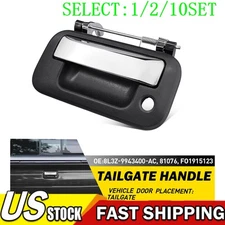 Tailgate Handle For 04-13 Ford F-150 Chrome Lever Smooth Housing Exterior 1~10X