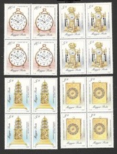 HONGRIE-MNH BLOC DE 4 TIMBRES - MONTRES ANCIENNES - 1990.  (*)