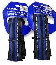 2x Panaracer Catalyst Sport 700x25 Folding Cycling Tires Clincher Red/Blue
