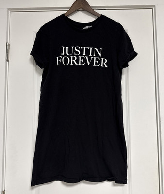 Justin Bieber World Tour Tshirt Dress Sz 10 Justin Forever Cross Divided By H&M