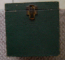 Vintage Amfile Platter-Pak No. 750 7" 45 Vinyl Record Storage Carry Case Green