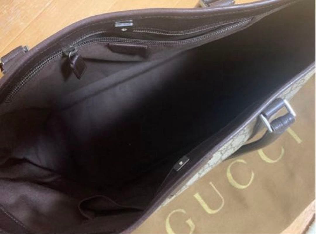GUCCI Tote Bag Leather Large Authentic Women's Fashion thumbnail 2