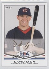 2011 Topps USA Baseball Team Gold Ink 17/25 David Lyon #USA-A12 Auto 0t3