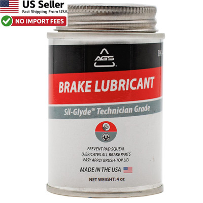AGS Sil-Glyde Silicone Brake Grease 4oz Brush Top Caliper Lubricant FROM USA 