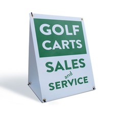 Golf Carts Sales and Service A-Frame Sidewalk Sign Quality Products Shop Now