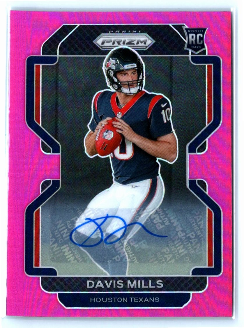 2021 Panini Prizm #352 Davis Mills Rookie Autographs Prizm Pink