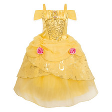 Disney Belle Costume Ballgown with Golden Filigree Size 5-6