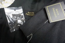 Sartoria Partenopea S140s Wool Solid Gray 2 Pc Suit Jacket Pants 48 US BRAND NEW