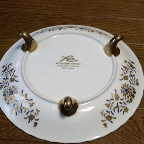 Eclectique kaikai Peacock Plate Gold-Decorated Plate - Picture 11 of 24