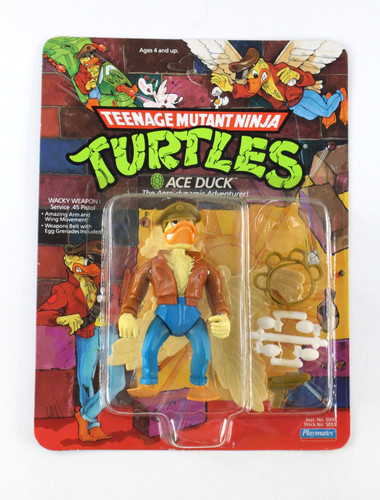 Vintage 1989 TMNT Ace Duck Action Figure MOC Punch...