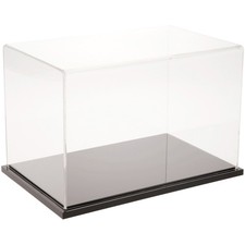 Plymor Clear Acrylic Display Case with Black Base, 11" W x 7" D x 7" H