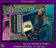 2017 Panini Spectra NEBULA Prizm #5 Tobias Harris PATCH 1/1 *TRUE ONE of ONE*