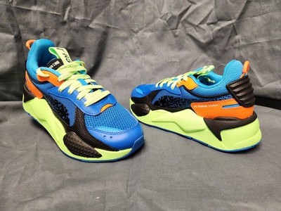 Puma Boys RS-X Blaster Jr Sneakers Blue Black Orange Size 5 NEW IN BOX!