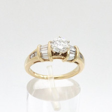 14k Gold Natural Diamond Engagement Ring Sett...