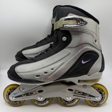 Nike N-Dorfin Elite Inline Skates Men&rsquo;s Size 11US Silver Black Vintage