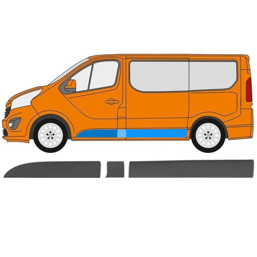 Side trim for Opel Vivaro 2014-2019 / Left / Set