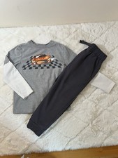 Tommy Bahama Boys 2 Piece Outfit Set 5/6 Race Car Shirt Jogger Pants