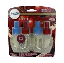 LIMITED EDITION Febreze Plug In Apple Cider Scented Oil Refills 2 Pack   New