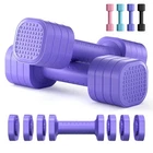 Adjustable Dumbbell Set of 2 4 in 1 Free Weights Dumbbells Set for Women Hand...
