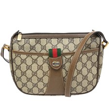 GUCCI Vecchia Borsa a Tracolla Gucci Linea Sherry PVC Pelle Beige Italia 38MA031