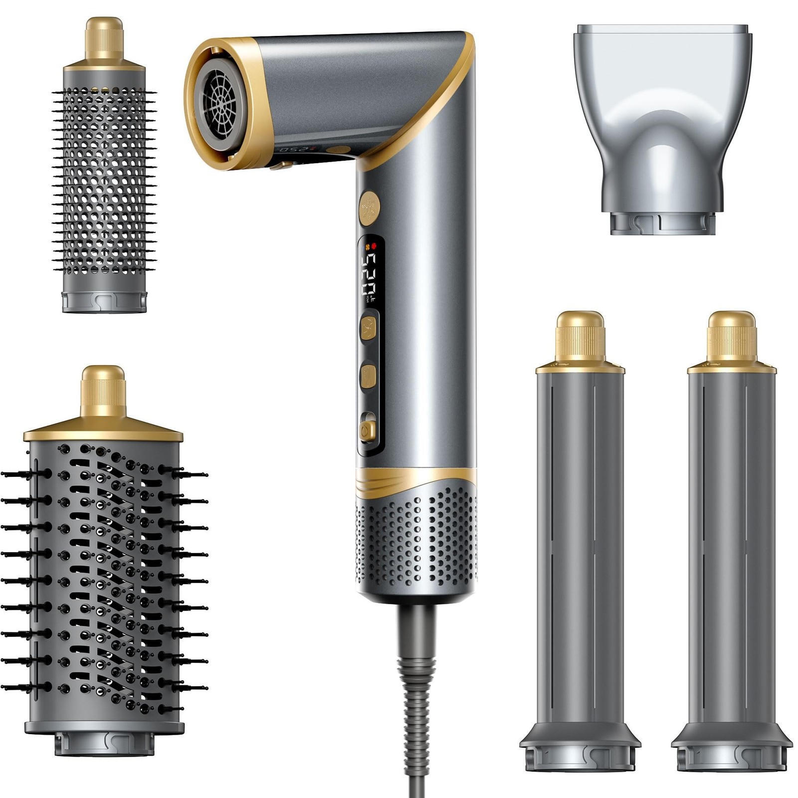 Easywave 5 in 1 Multi Hair Styler Dryer Brush: 110,000 RPM High-Speed, Flexib...