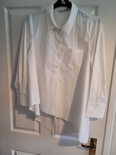 Zara Ladies White Long Sleeve Shirt - Size EUR XL