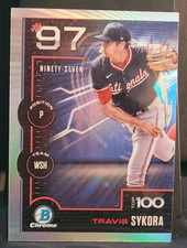 2025 Bowman Chrome Scouts Top 100 Travis Sykora #BTP-97 Nationals NL Insert