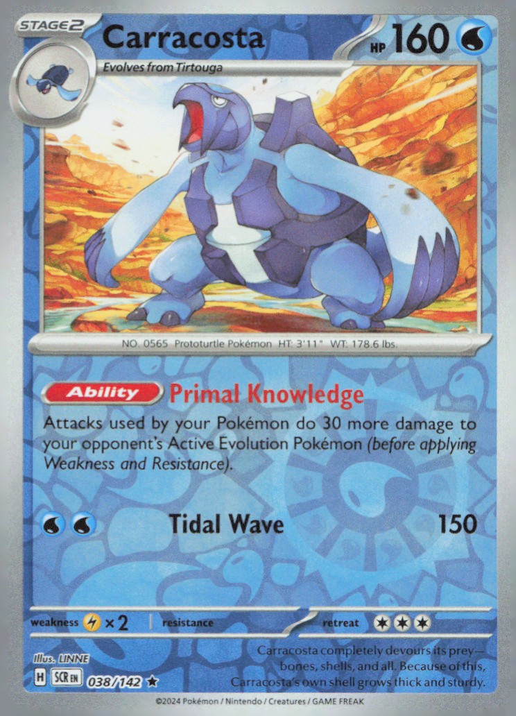 Carracosta Rare SV07: Stellar Crown 038/142 NM