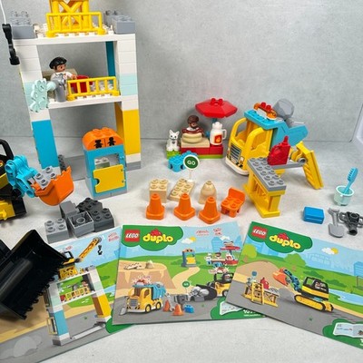 Lego Duplo Tower Crane Dump Truck Work Site Construction Set 99% READ 10933