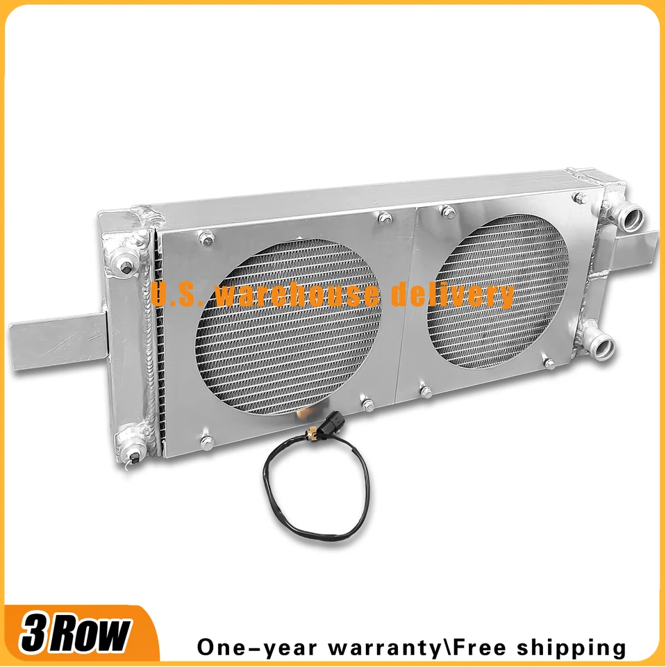 Universal Pocket Tucked Aluminum Radiator For Honda Civic CRX - RH249525 3 Rows - Image 3 of 4