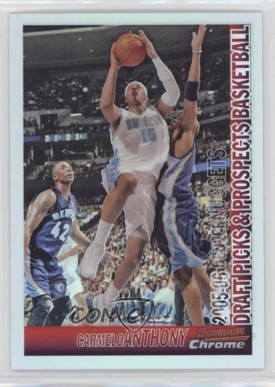 2005-06 Bowman Draft Chrome Refractor 153/300 Carmelo Anthony #80 HOF 0b0