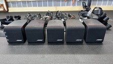  5 BOSE Single Cube Speakers Acoustimass Lifestyle Satellite Surround Black 