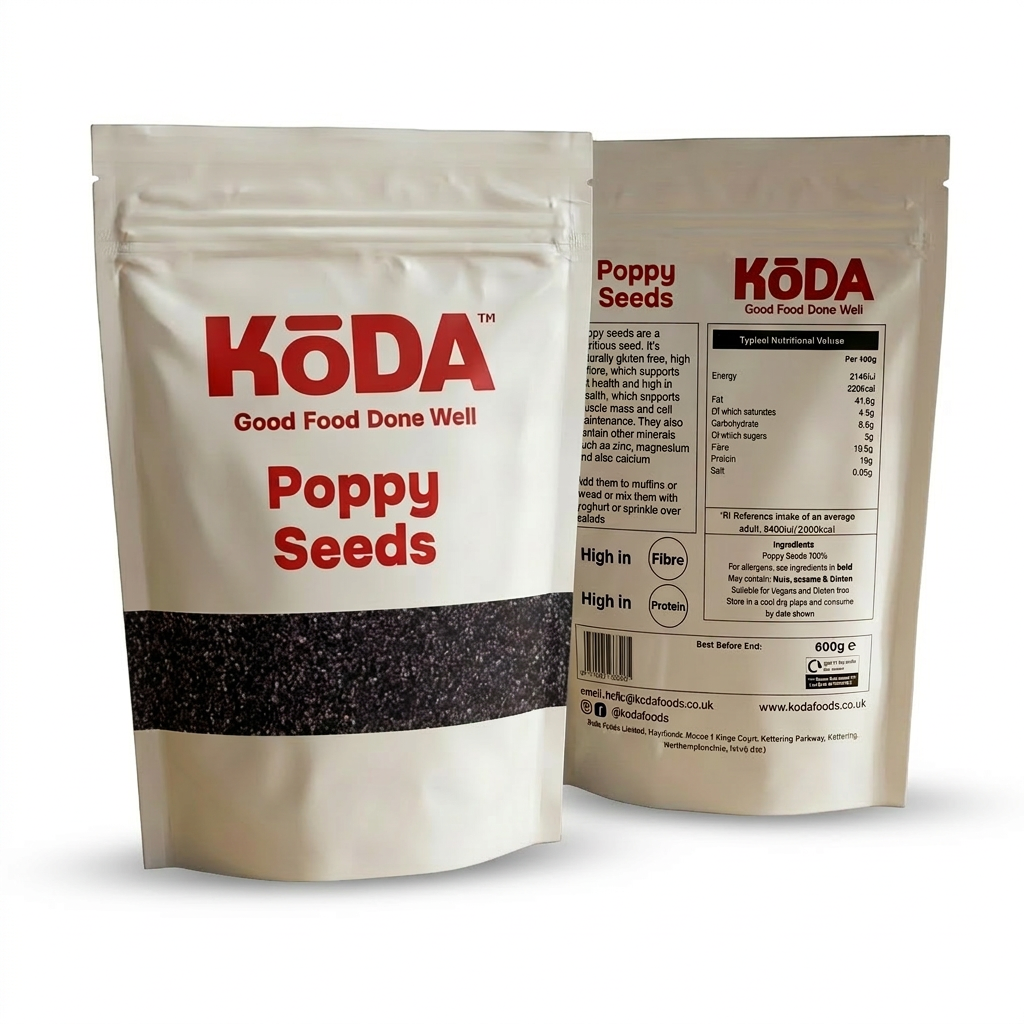 Poppy Seeds 600g 100% Natural Seeds Baking in Muffins High in Fibre + Protein