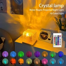 Remote 16 Colors Water Ripples Lights Rechargeable Ocean Wave Projector Lamp