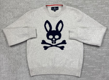 Psycho Bunny - Men's Medium Vandam Merino Wool Sweater Alabaster