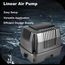US Linear Air Pump Septic Aerator Pump 9.3ft Pond Aeration w/ Air Hose Air Stone
