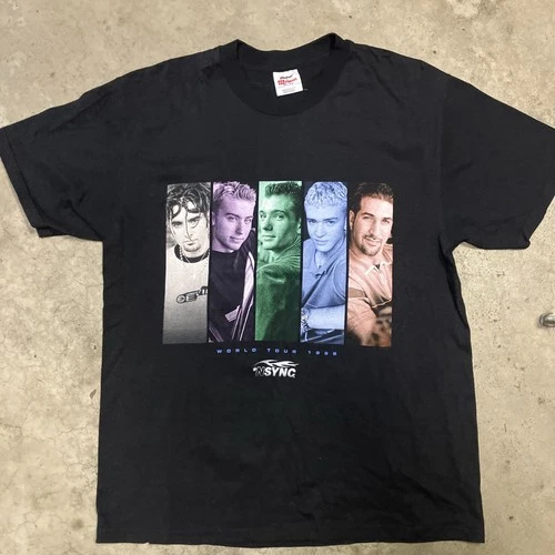 Vintage 1998 *NSYNC World Tour Band Shirt Size L 1990s vintage concert t-shirt, vintage, single stitch, B+ condition