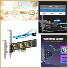 M.2 NGFF SATA Adapter for SSD with SATA III Cable PCIe X1 Low Profile Bracket