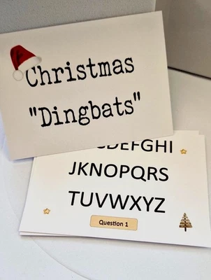 CHEZ & MAZ Christmas Dingbats Game: Festive Table Talkers, STOCKING FILLER