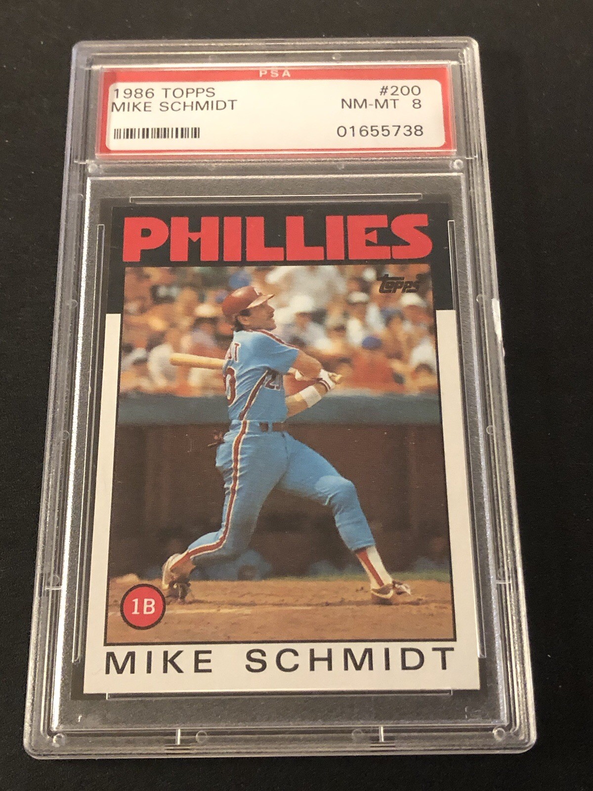1986 TOPPS MIKE SCHMIDT #200 HOF PSA 8