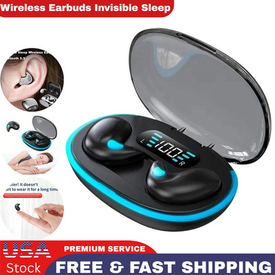 Wireless Bluetooth Earbuds Invisible Sleep Earphones Noise Cancelling TWS USA